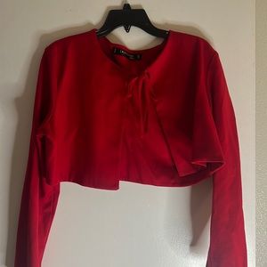 Laura Byrnes Red Bolero/Cape/Cardi